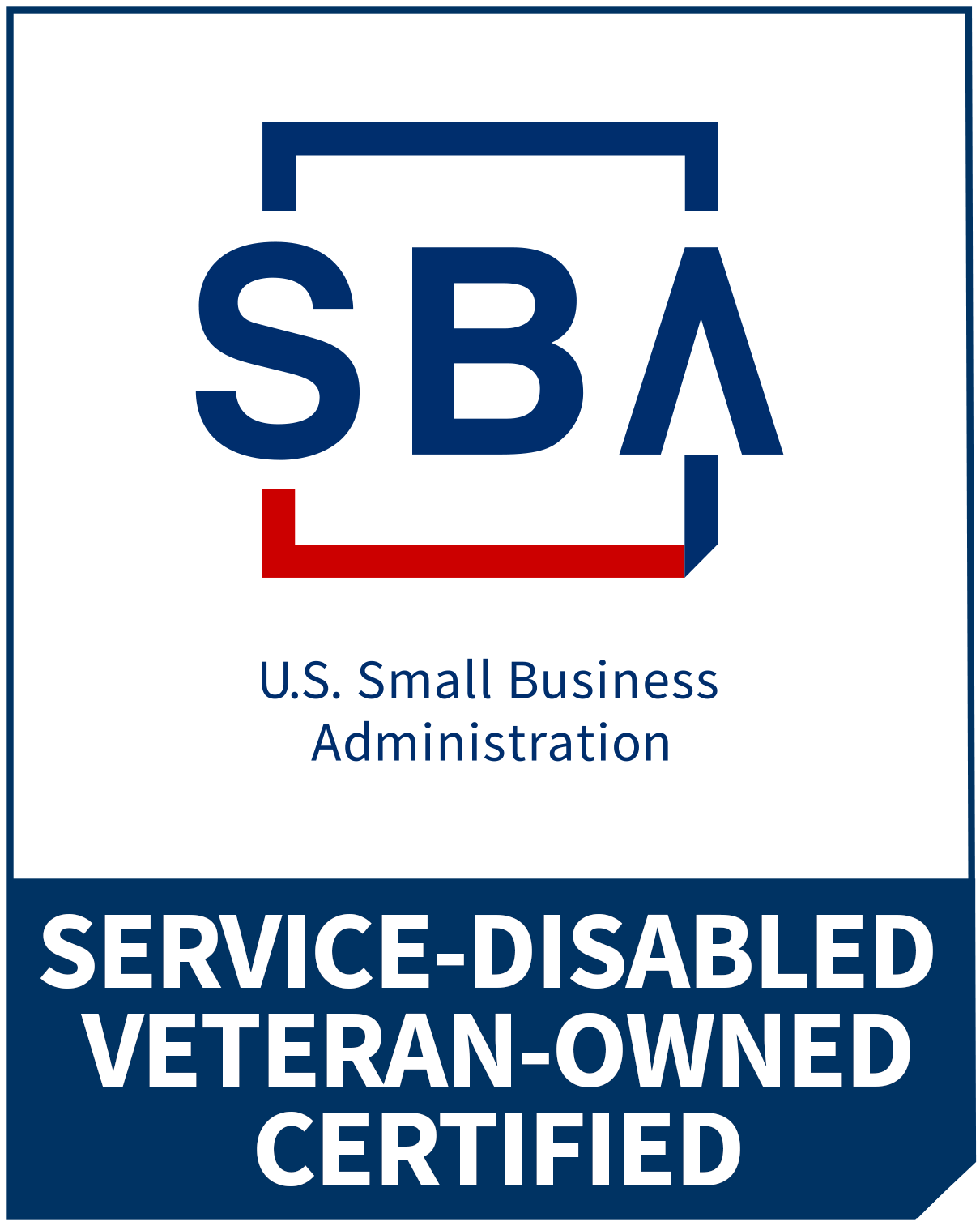 Service Disabled Veteran-Owned Certified badge